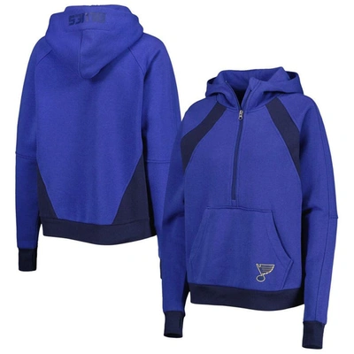 Starter Blue St. Louis Blues Wishbone Half-zip Hoodie In Blue