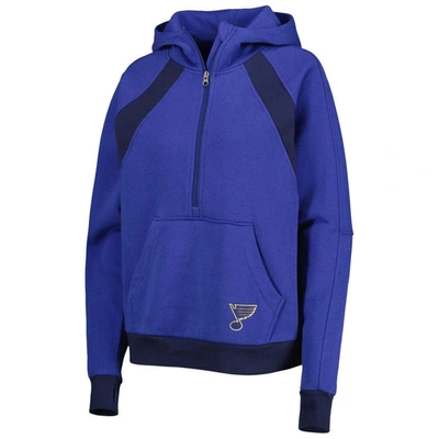 Starter Blue St. Louis Blues Wishbone Half-zip Hoodie In Blue
