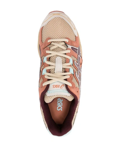 Asics Ub5-s Gel-nimbus 9 Faux Leather-trimmed Mesh Sneakers In Salmon