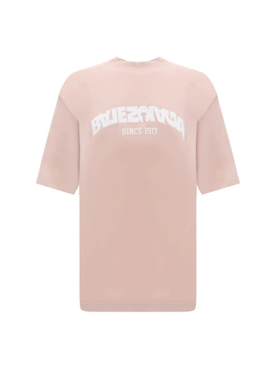 Shop Balenciaga T-shirts In Light Pink/white