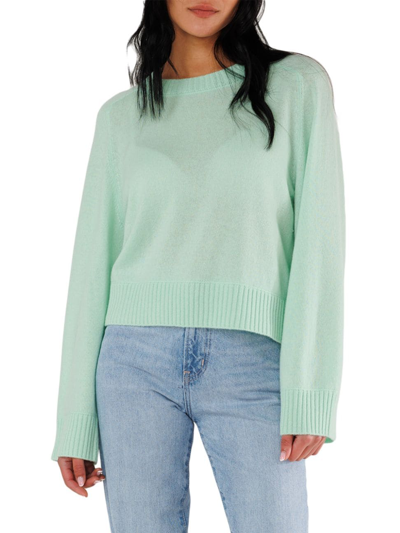 Shop Crush Women's Omar Cashmere Crewneck Sweater In Minty
