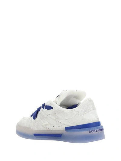 Shop Dolce & Gabbana Sneakers In Bianco/bluette