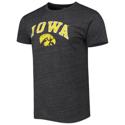 Shop League Collegiate Wear Heather Charcoal Iowa Hawkeyes 1965 Arch Victory Falls Tri-blend T-shirt