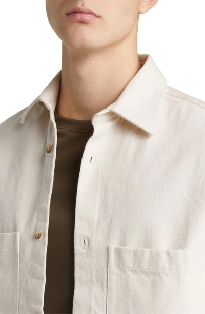 Shop Nn07 Freddy 5766 Cotton Twill Button-up Shirt In Ecru