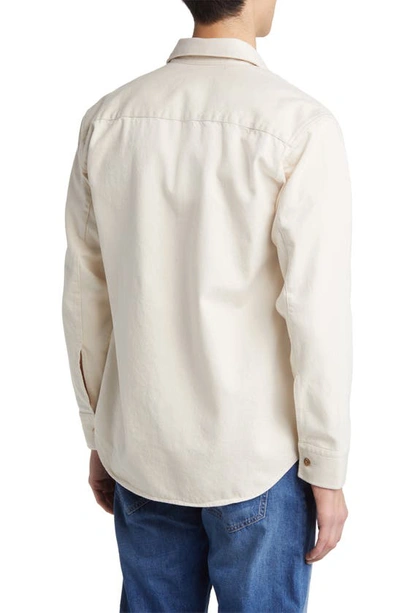 Shop Nn07 Freddy 5766 Cotton Twill Button-up Shirt In Ecru