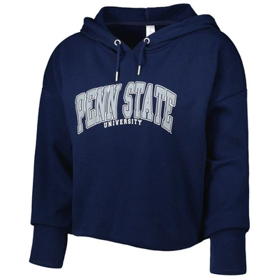 Shop Zoozatz Navy Penn State Nittany Lions Core University Cropped French Terry Pullover Hoodie