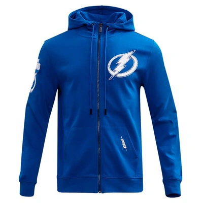 Shop Pro Standard Blue Tampa Bay Lightning Classic Chenille Full-zip Hoodie Jacket