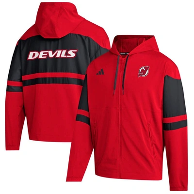 Shop Adidas Originals Adidas  Red New Jersey Devils Full-zip Hoodie