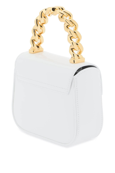 Shop Versace Patent Leather 'la Medusa' Mini Bag In White