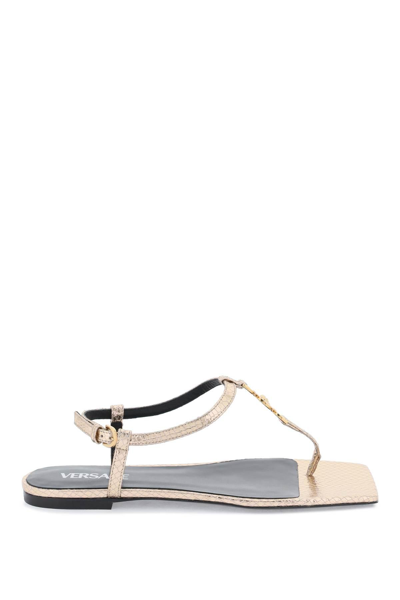 Shop Versace Medusa '95 Sandals In Gold