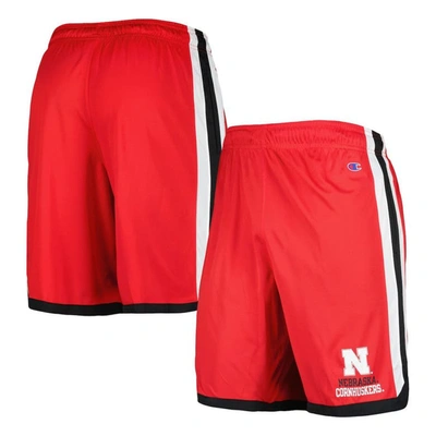 Shop Champion Scarlet Nebraska Huskers Basketball Shorts