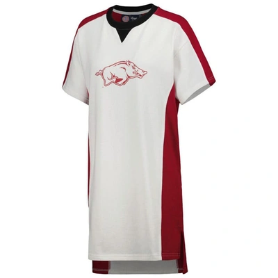 Shop G-iii 4her By Carl Banks White Arkansas Razorbacks Home Run T-shirt Dress