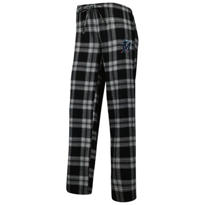 Shop Concepts Sport Black/gray Miami Marlins Badge T-shirt & Pajama Pants Sleep Set
