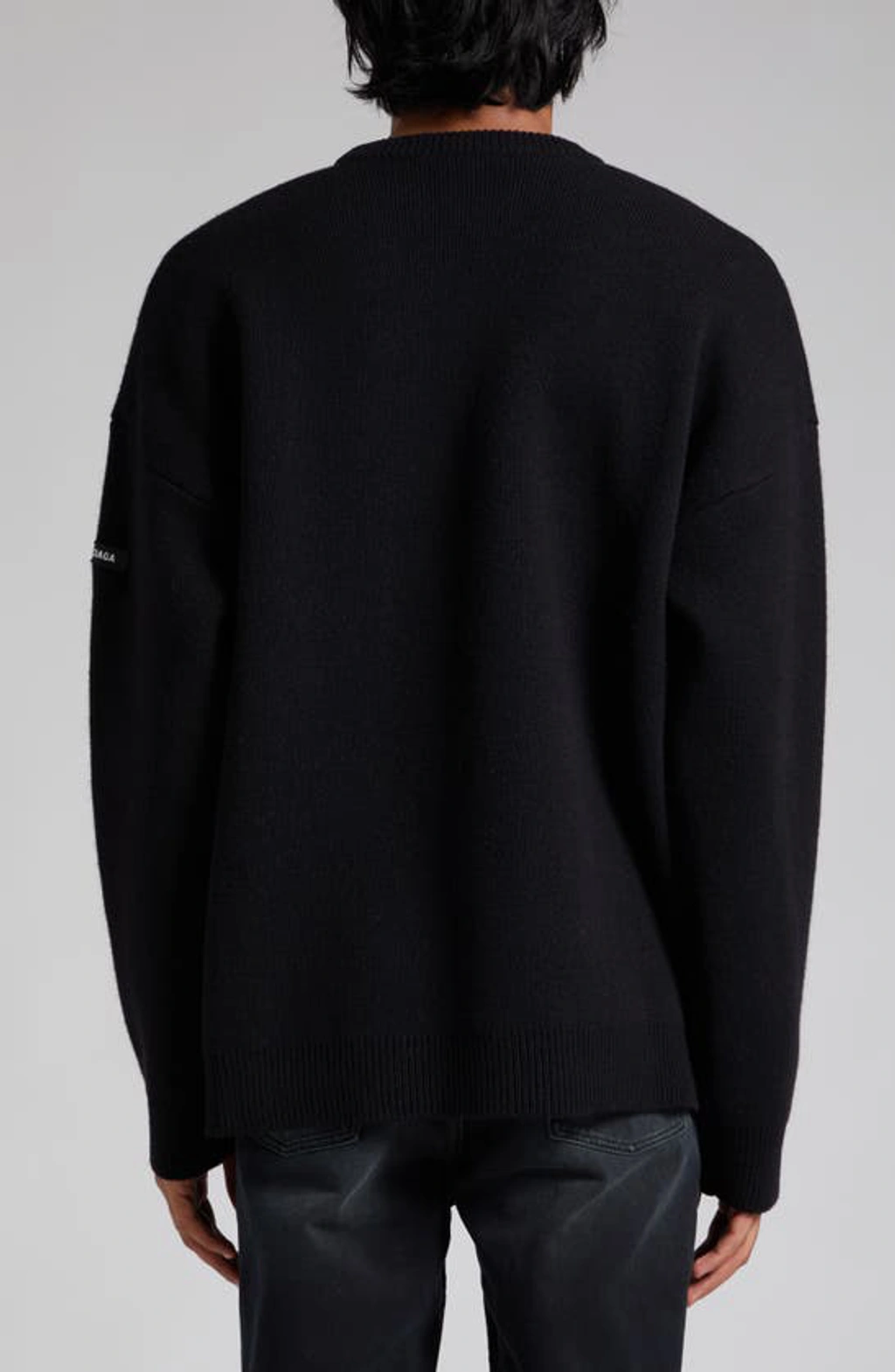Balenciaga Black Wool Sweater Knitted Garment In Blue | ModeSens