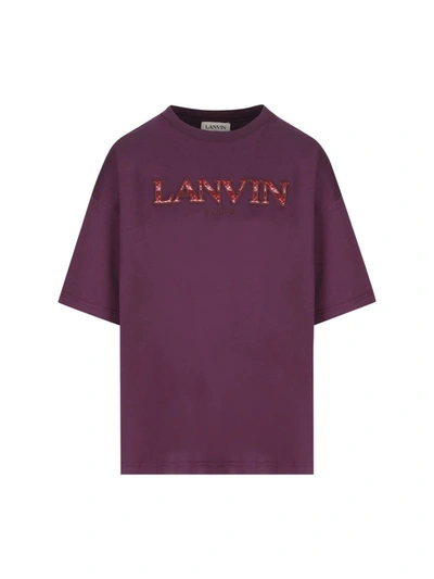 Shop Lanvin T-shirt And Polo In Cassis