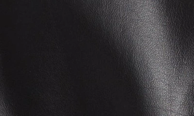 Balenciaga 3b Logo Oversize Leather Track Jacket In Black