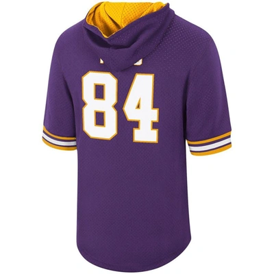 Mitchell & Ness Randy Moss Purple Minnesota Vikings Retired Player Mesh Name & Number Hoodie T-shirt In Purple