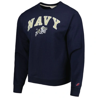 Shop League Collegiate Wear Navy Navy Midshipmen 1965 Arch Essential Lightweight Pullover Sweatshirt