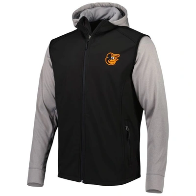 Shop Dunbrooke Black/gray Baltimore Orioles Alpha Full-zip Jacket