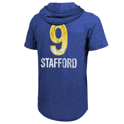 Shop Majestic Threads Matthew Stafford Royal Los Angeles Rams Super Bowl Lvi Name & Number Short Sleeve H
