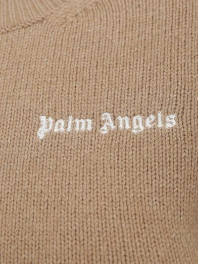 Shop Palm Angels Knitwear In Camel Off