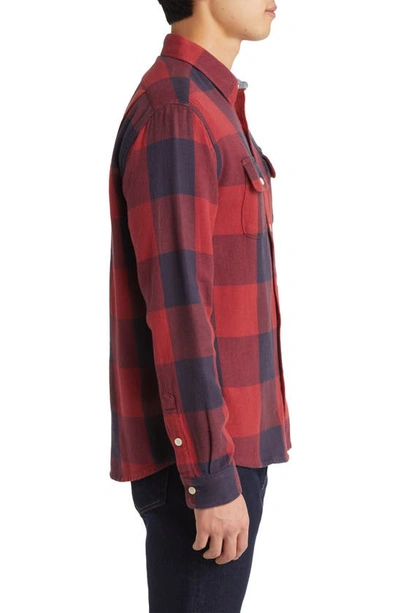 Shop The Normal Brand Mountain Regular Fit Flannel Button-up Shirt In Red Buffalo