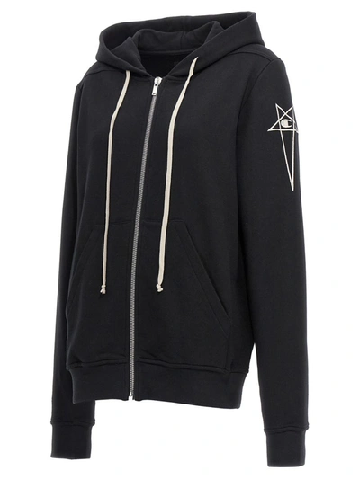 Rick Owens Champion X  Hoodie Sweatshirt Black In Black