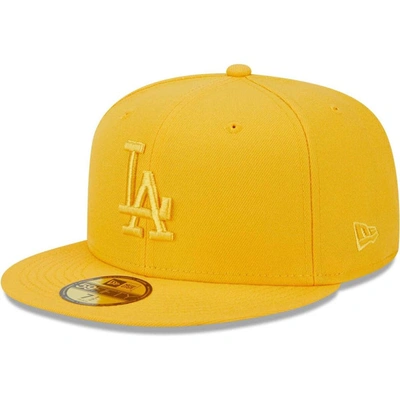 Shop New Era Gold Los Angeles Dodgers Color Pack 59fifty Fitted Hat