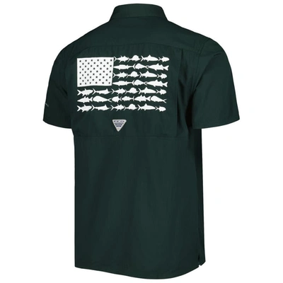 Shop Columbia Pfg Green Michigan State Spartans Slack Tide Camp Button-up Shirt