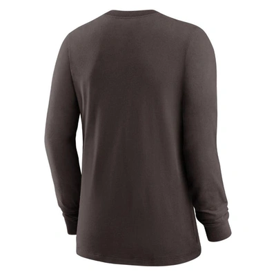 Shop Nike Brown Cleveland Browns Prime Split Long Sleeve T-shirt