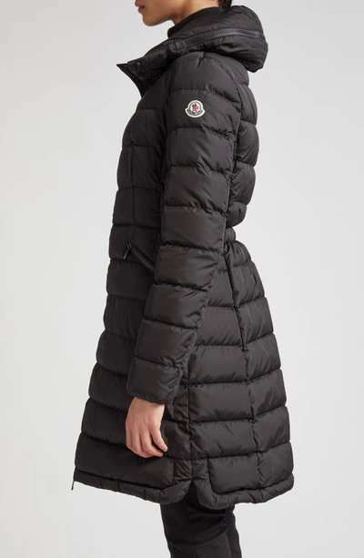 Shop Moncler Flammette Down Coat In Black