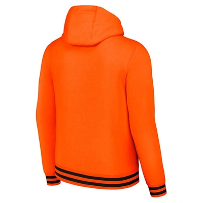 Shop Nike Orange Oklahoma State Cowboys Distressed Sketch Retro Fitted Pullover Hoodie