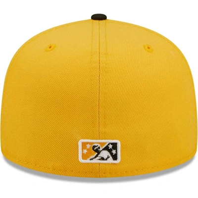 Shop New Era Gold Salt Lake Bees Authentic Collection 59fifty Fitted Hat