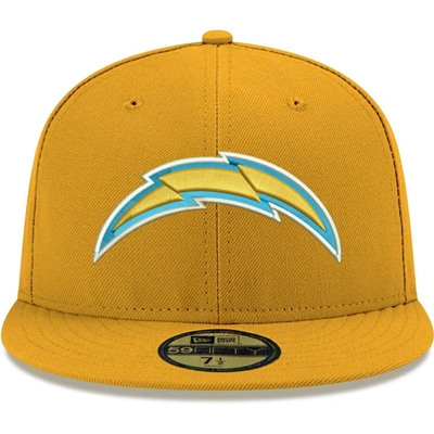 Shop New Era Gold Los Angeles Chargers Omaha 59fifty Fitted Hat