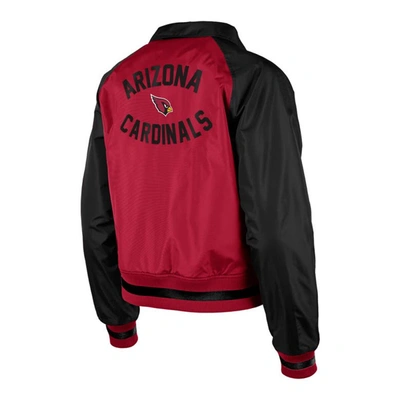Shop New Era Cardinal Arizona Cardinals Coaches Raglan Full-snap Jacket