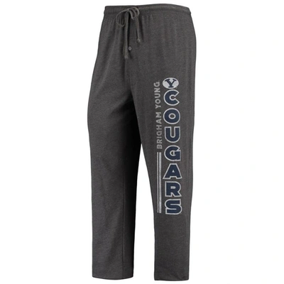 Shop Concepts Sport Heathered Charcoal/navy Byu Cougars Meter T-shirt & Pants Sleep Set In Heather Charcoal