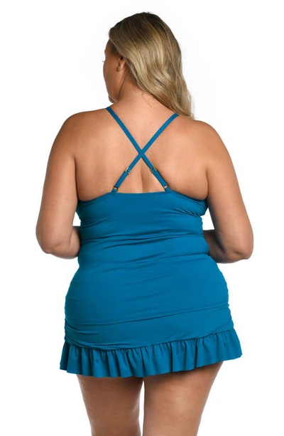 La Blanca Island Goddess Keyhole Tankini Swim Top In Ocean