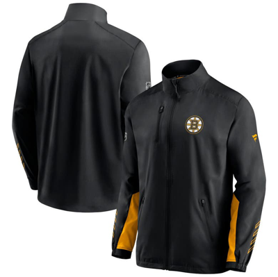 Shop Fanatics Branded Black Boston Bruins Authentic Pro Locker Room Rinkside Full-zip Jacket