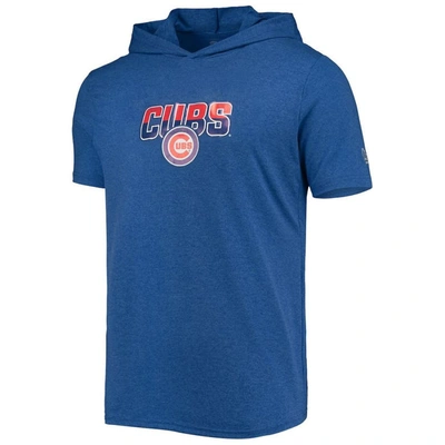Shop New Era Heathered Royal Chicago Cubs Hoodie T-shirt In Heather Royal