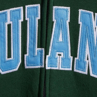 Shop Colosseum Green Tulane Green Wave Arched Name Full-zip Hoodie