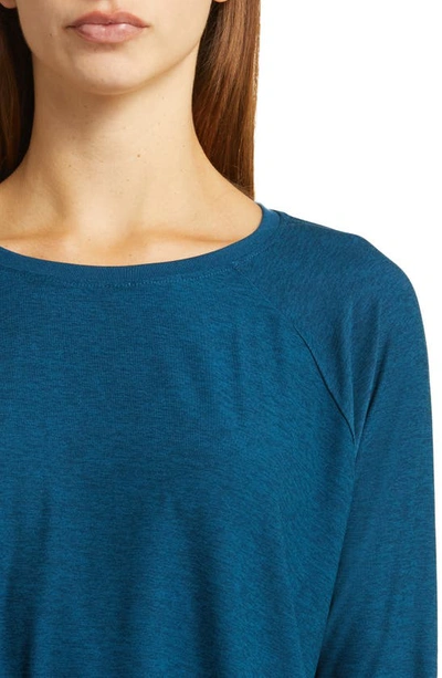 Shop Beyond Yoga Featherweight Long Sleeve T-shirt In Blue Gem Heather