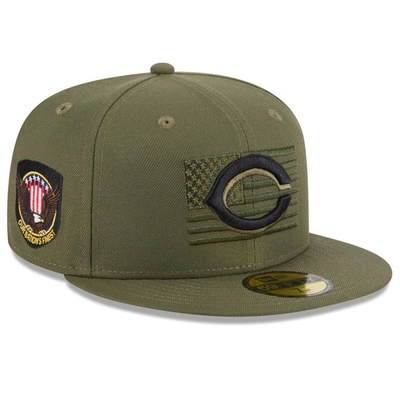 Shop New Era Green Cincinnati Reds 2023 Armed Forces Day On-field 59fifty Fitted Hat