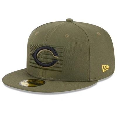 Shop New Era Green Cincinnati Reds 2023 Armed Forces Day On-field 59fifty Fitted Hat