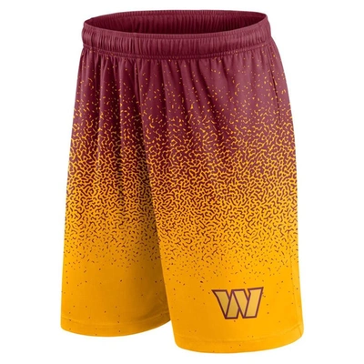 Shop Fanatics Branded Burgundy/gold Washington Commanders Ombre Shorts