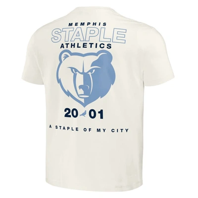 Shop Staple Nba X  Cream Memphis Grizzlies Home Team T-shirt