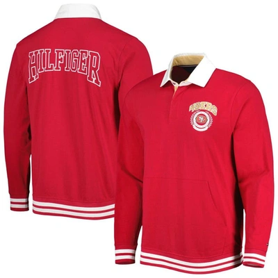 Shop Tommy Hilfiger Scarlet San Francisco 49ers Cody Long Sleeve Polo