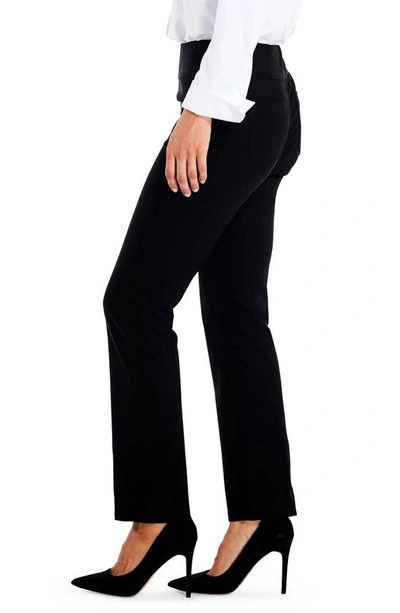 Nic + Zoe Wonderstretch Pocket Straight Leg Pants In Black Onyx