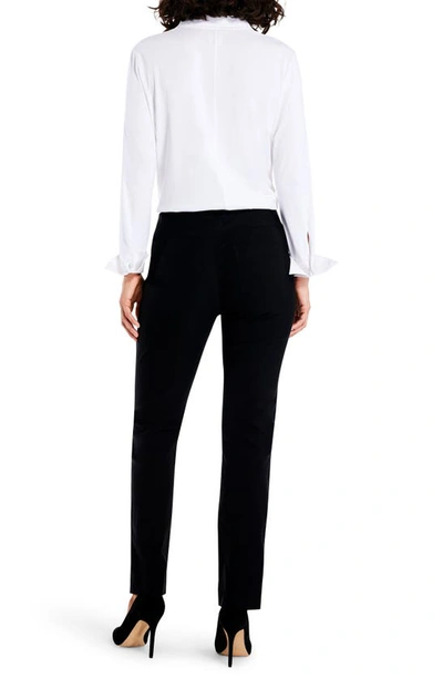 Nic + Zoe Wonderstretch Pocket Straight Leg Pants In Black Onyx