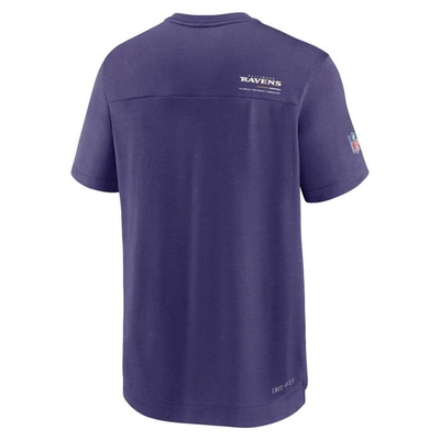 Shop Nike Purple Baltimore Ravens Sideline Coach Chevron Lock Up Logo V-neck Performance T-shirt