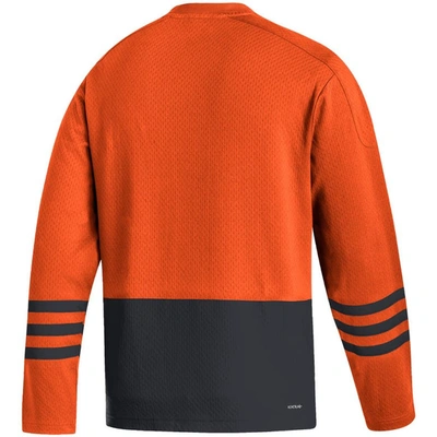Shop Adidas Originals Adidas Orange Philadelphia Flyers Logo Aeroready Pullover Sweater